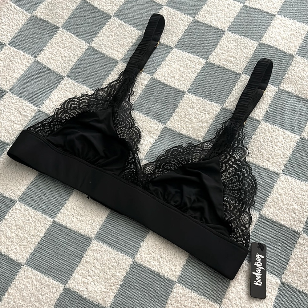 NWT BootayBag Black Lace Bralette